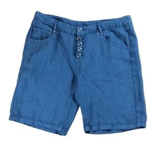 Monoreno blue/gray linen shorts Size Medium